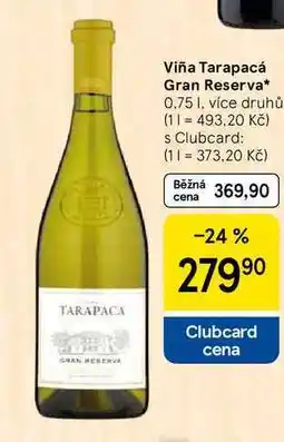 Tesco Viña Tarapacá Gran Reserva, 0.75 l, více druhů nabídka