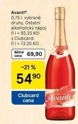 Tesco Avanti, 0.75 I, vybrané druhy nabídka