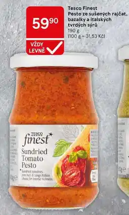 Tesco Tesco Finest Pesto ze sušených rajčat, bazalky a italských nabídka