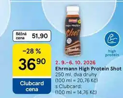 Tesco Ehrmann High Protein Shot, 250 ml, dva druhy nabídka