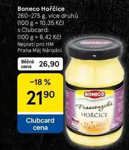 Tesco Boneco Hořčice, 260-275 g, více druhů nabídka