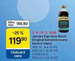 Tesco Jacobs Espresso Black Original koncentrovaný kávový nápoj nabídka