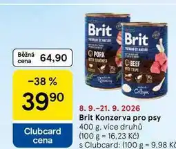 Tesco Brit Konzerva pro psy nabídka