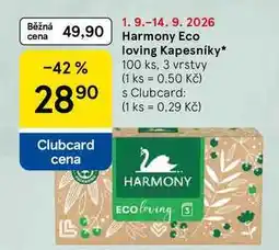 Tesco Harmony Eco loving Kapesníky, 100 ks, 3 vrstvy nabídka