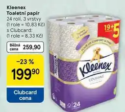 Tesco Kleenex Toaletní papír, 24 rolí, 3 vrstvy nabídka