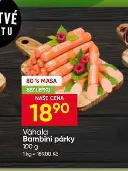 Hruška Váhala Bambini párky nabídka
