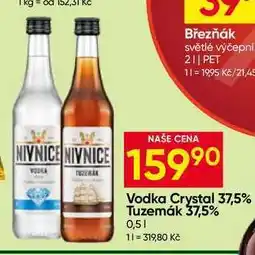 Hruška Vodka Crystal 37,5% Tuzemák nabídka
