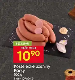 Hruška Kostelecké uzeniny Párky nabídka