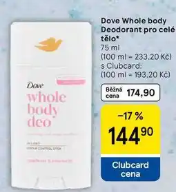 Tesco Dove Whole body Deodorant pro celé tělo nabídka