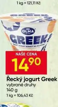 Hruška OLMA Řecký jogurt Greek vybrané druhy nabídka