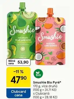 Tesco Smushie Bio Pyré, 170 g, více druhů nabídka