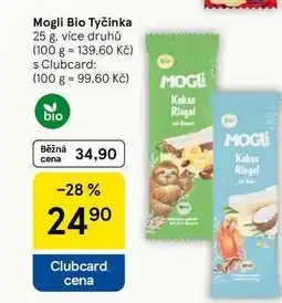 Tesco Mogli Bio Tyčinka, 25 g, více druhů nabídka