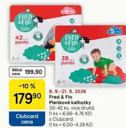 Tesco Fred & Flo Plenkové kalhotky, 30-42 ks, více druhů nabídka