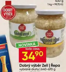 Hruška Dobrý výběr Zeli, Řepa vybrané druhy nabídka