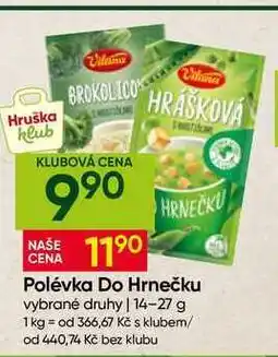 Hruška Vitana Polévka Do Hrnečku vybrané druhy nabídka