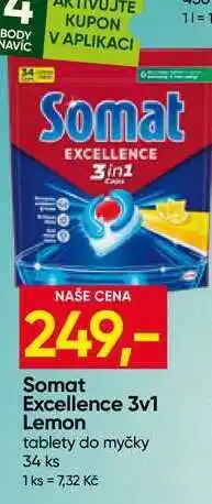 Hruška Somat Excellence 3v1 Lemon tablety do myčky 34 ks nabídka