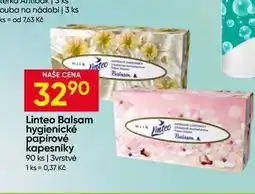 Hruška Linteo Balsam hygienické papírové kapesníky 90 ks 3vrstvé nabídka