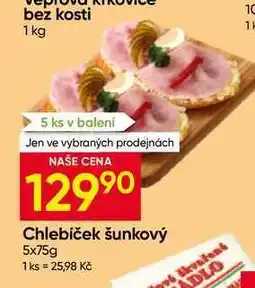 Hruška Chlebíček šunkový nabídka