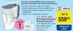 Tesco Filtrační konvice BRITA Style Essential s patronou MAXTRA PRO Pure Performance nabídka