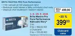 Tesco BRITA MAXTRA PRO Pure Performance Náhradní filtry, 3 ks nabídka