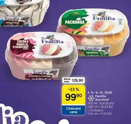 Tesco Familia Zmrzlina, 900 ml, více druhů nabídka