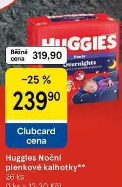Tesco Huggies Noční plenkové kalhotky, 26 ks nabídka