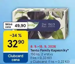 Tesco Tento Family Kapesníky, 150 ks, 2 vrstvy nabídka