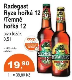 COOP DISKONT Radegast Ryze hořká 12 /Temně hořká 12 nabídka
