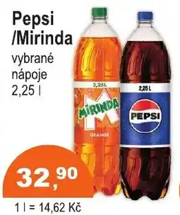 COOP DISKONT Pepsi / Mirinda vybrané nápoje nabídka