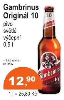 COOP DISKONT Gambrinus Original 10 nabídka