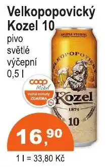 COOP DISKONT Velkopopovický Kozel 10 nabídka