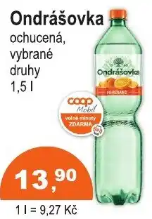 COOP DISKONT Ondrášovka ochucená vybrané druhy nabídka