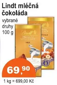 COOP DISKONT Lindt mléčná čokoláda nabídka