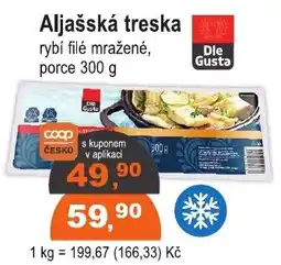 COOP DISKONT Die Gusta aljašská třeska rybí filé mražené nabídka