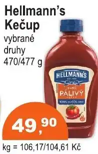 COOP DISKONT Hellmann's Kečup vybrané druhy nabídka