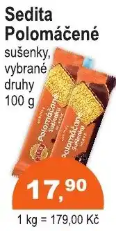COOP DISKONT Sedita Polomáčené sušenky, vybrané druhy nabídka