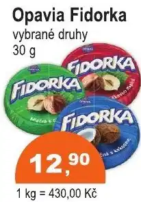 COOP DISKONT Opavia Fidorka vybrané druhy nabídka