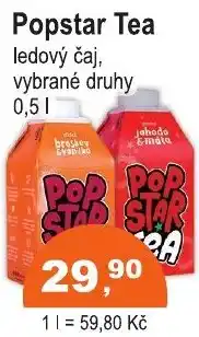 COOP DISKONT Popstar Tea ledový čaj, vybrané druhy nabídka