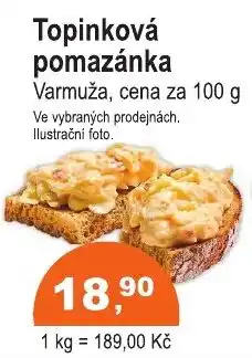 COOP DISKONT Topinková pomazánka nabídka