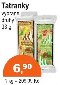 COOP DISKONT Tatranky vybrané druhy nabídka