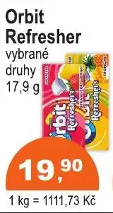 COOP DISKONT Orbit Refresher vybrané druhy nabídka