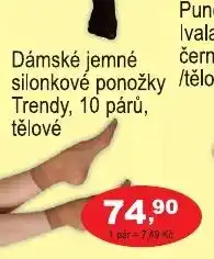 Trendy dámské jemné silonkové ponožky
