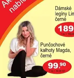 COOP DISKONT Dámské legíny Lin černé nabídka