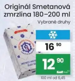 Kubík potraviny Kubík smetanová zmrzlina nabídka