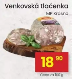 Kubík potraviny MP Krásno venkovská tlačenka nabídka