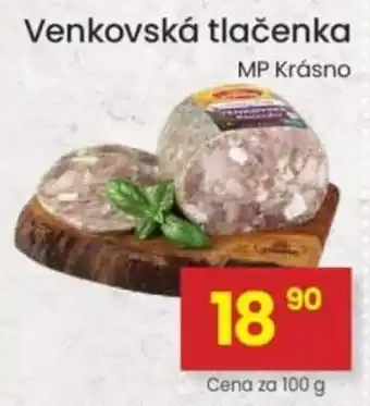 Kubík potraviny MP Krásno venkovská tlačenka nabídka