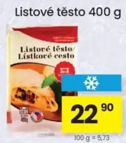 Kubík potraviny Listové těsto nabídka