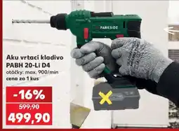 Kaufland Aku vrtačí kladivo PABH 20-Li D4 nabídka