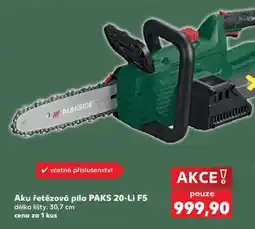Kaufland Aku řetězová pila PAKS 20-Li F5 nabídka