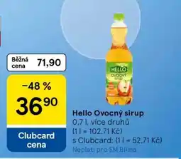 Tesco Hello Ovocný sirup nabídka